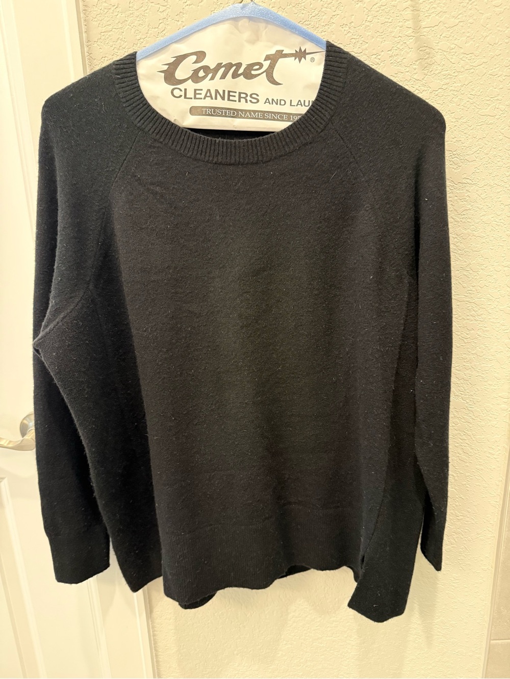 Banana Republic Black Ribbed Crewneck Sweater